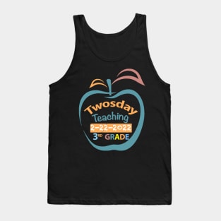 Twosday Teaching 3rd grade 2 February 2022 teacher gift Tank Top